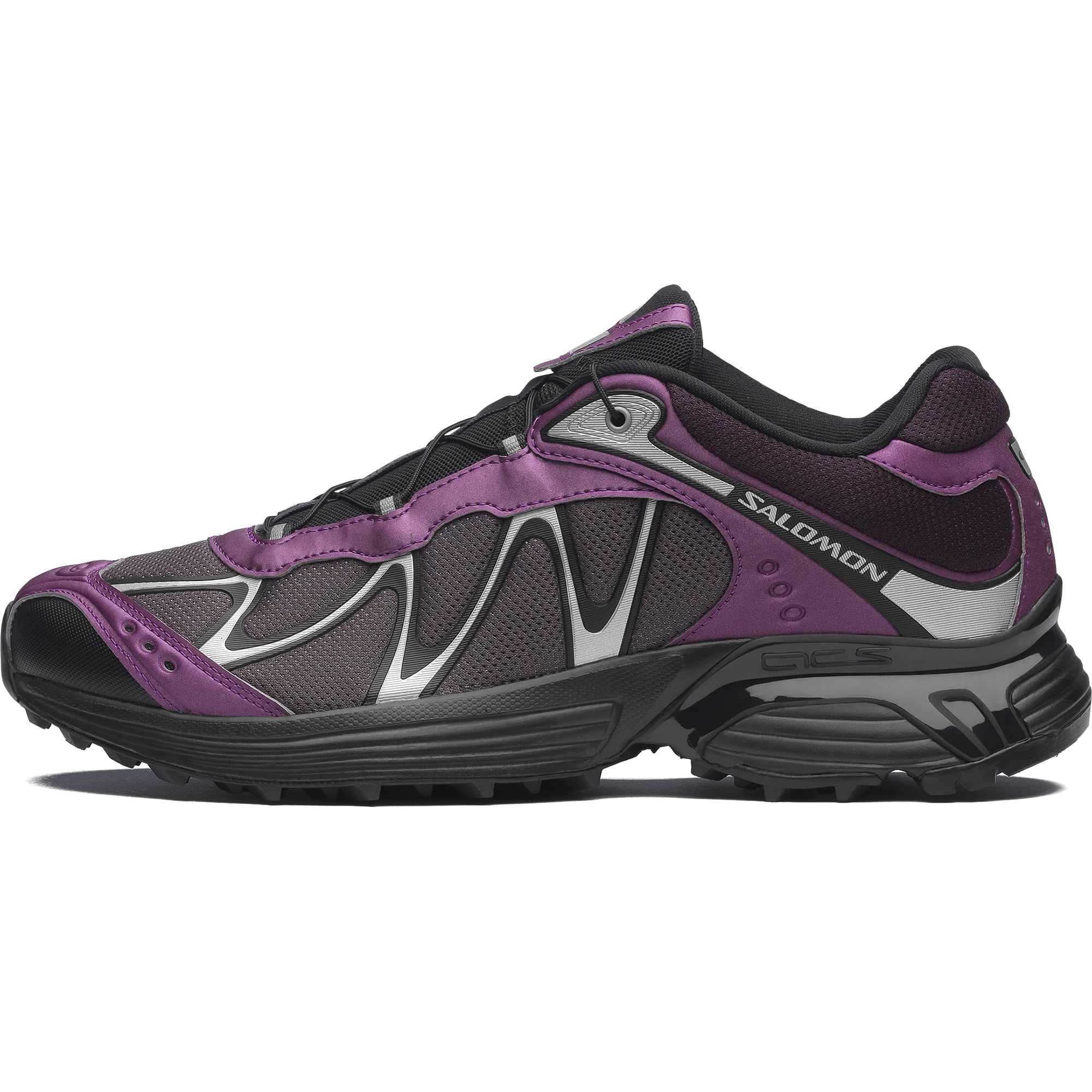 

Беговые кроссовки XT WHISPER Polyester, Textile Cushioning Breathable Unisex SALOMON, черный/фиолетовый/серебро