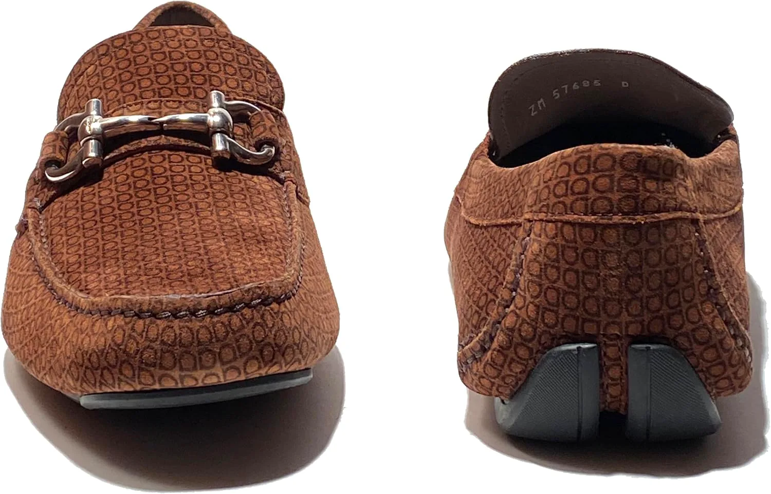 Мужские замшевые мокасины-драйверы Ferragamo Gancini Bit Parigi 17 Brown (Salvatore) — фото 4