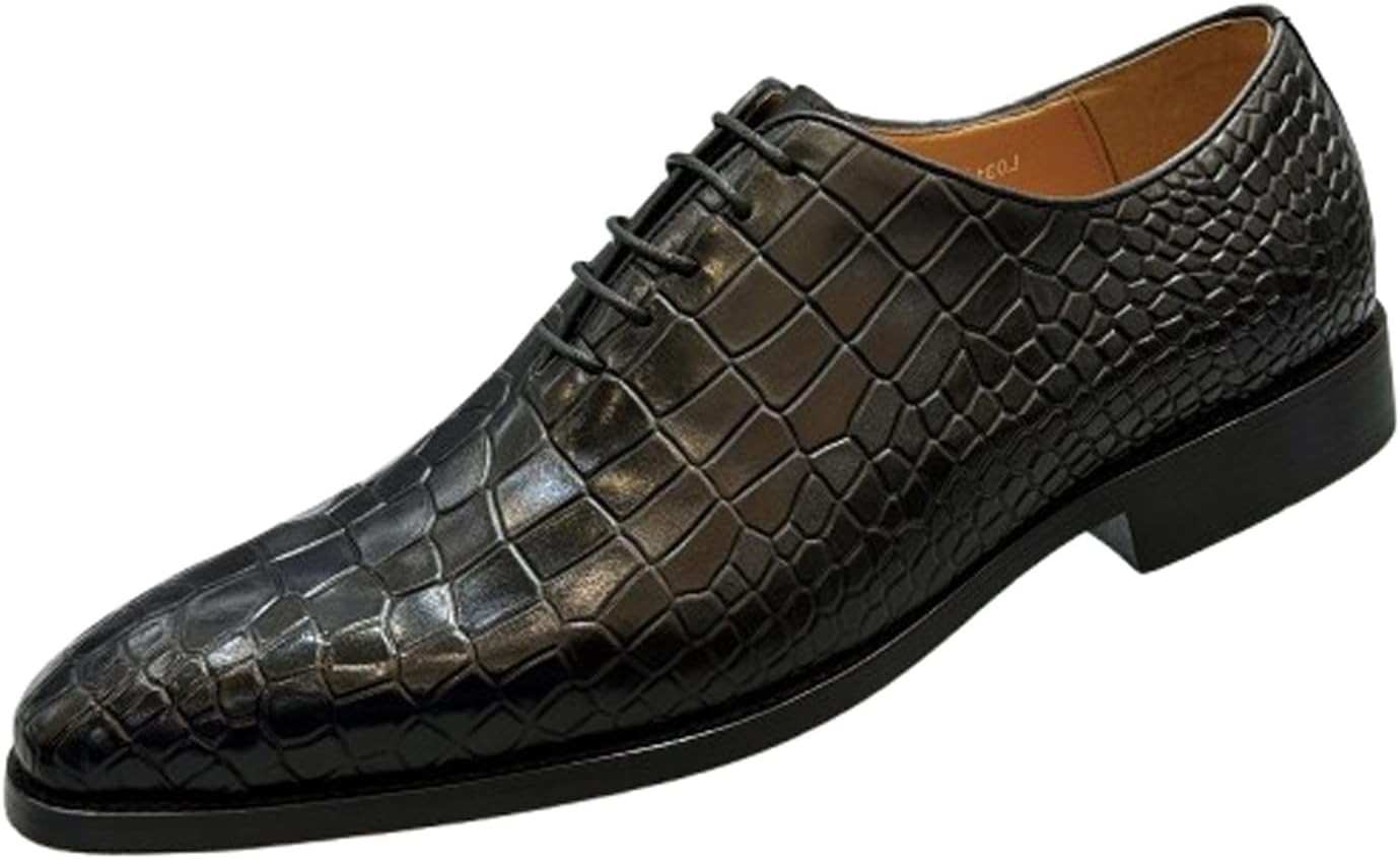 

Мужские туфли Santimon Oxfords - стильные дерби с крыльями для делового кэжуала, свадеб и особых мероприятий, черный