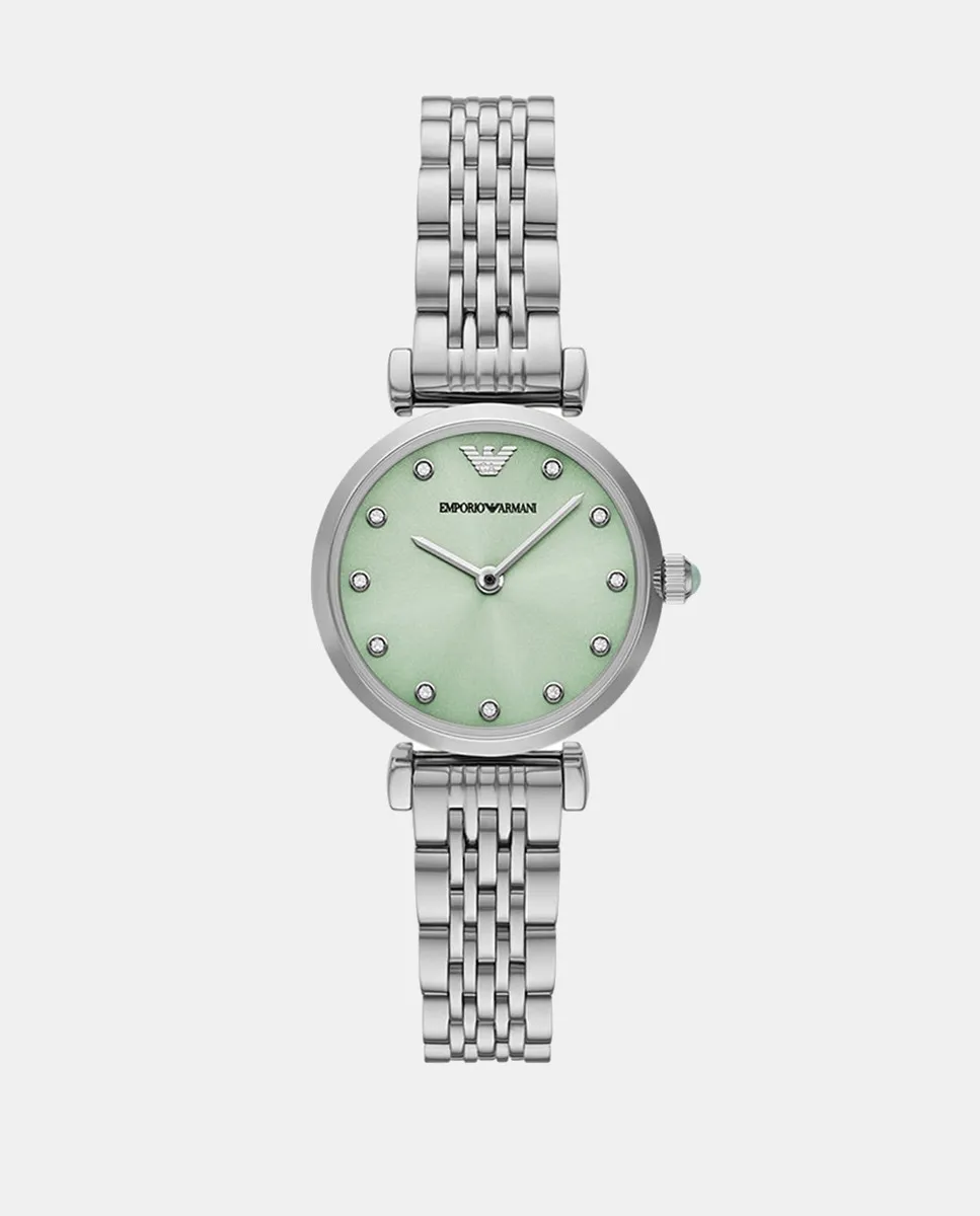 

AR11667 Женские часы из нержавеющей стали с двумя стрелками Emporio Armani, серебряный
