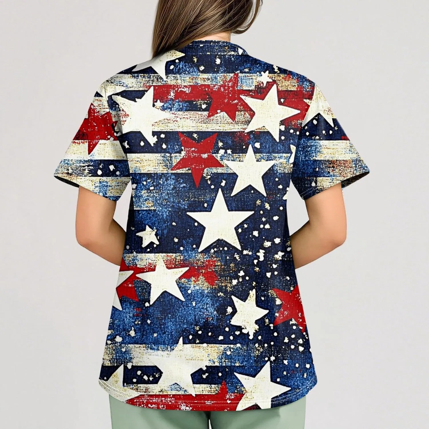 Футболка с принтом американского флага, Women's 250Th Anniversary USA, 1-multicolor — фото 2