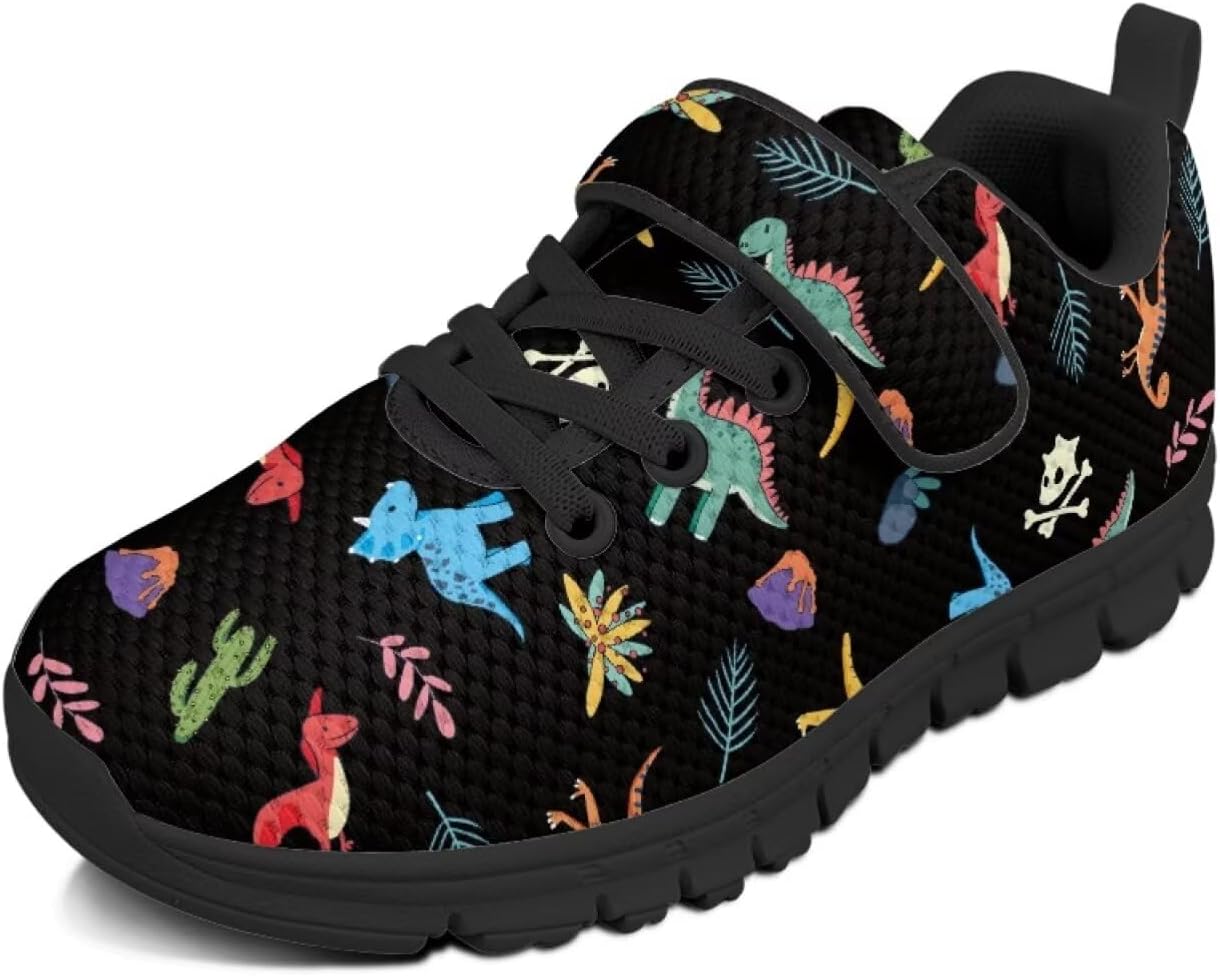 

Детские кроссовки для мальчиков, дышащие спортивные кроссовки для бега и тенниса для детей младшего и старшего возраста, размеры US 11-2.5 Pointodoor, черный