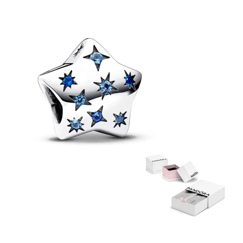 

Pandora 925 Sterling Silver стеклянные кулоны женские серебряные