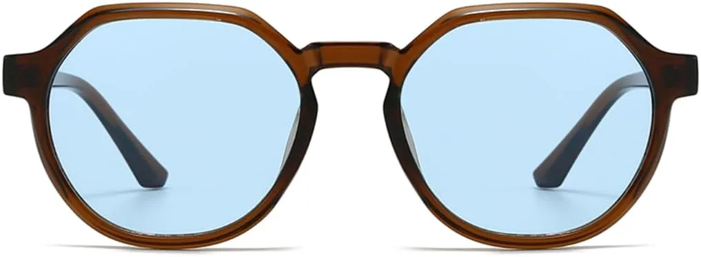 

Солнцезащитные очки с защитой UV400 | Круглая легкая оправа, цветные линзы | Для женщин и мужчин, для занятий спортом на открытом воздухе и вождения DSVIGF, Gray