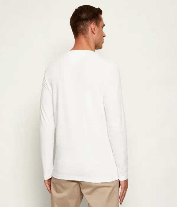 Лонгслив slim fit Tommy Hilfiger, белый — фото 3