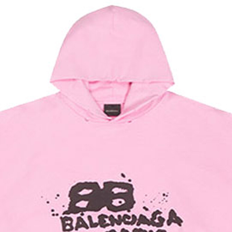 Свитшот женский Balenciaga, розовый / черный — фото 4