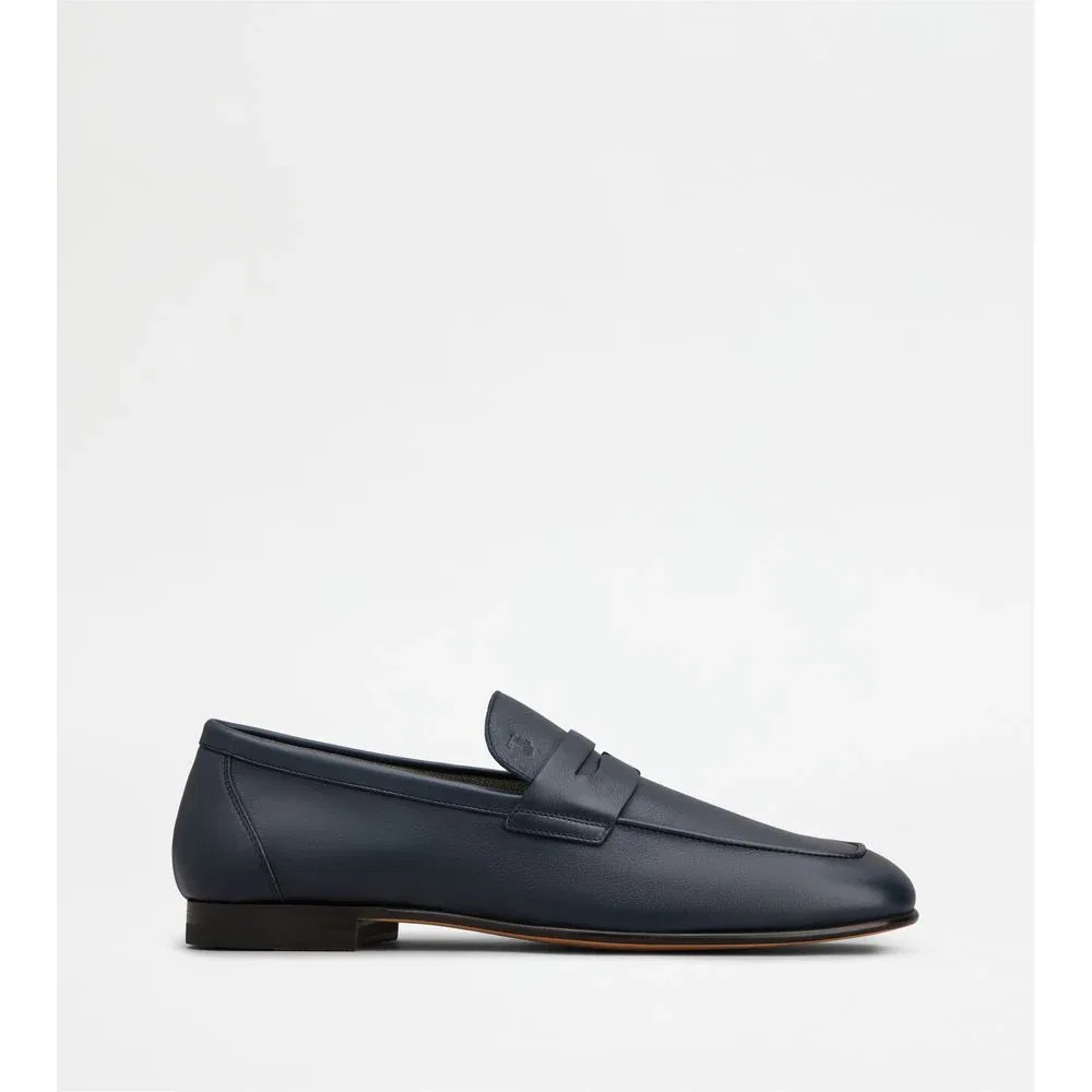 Кожаные лоферы TOD's, синий