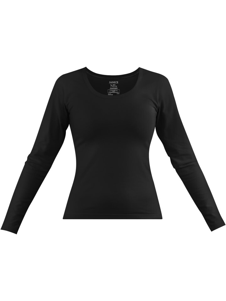 

Лонгслив Janice Damen Langarmshirt Nimes, черный