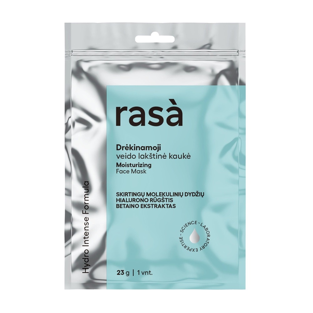 

Увлажняющая маска для лица hydro intense moisturizing face mask Rasa, количество 1 шт.