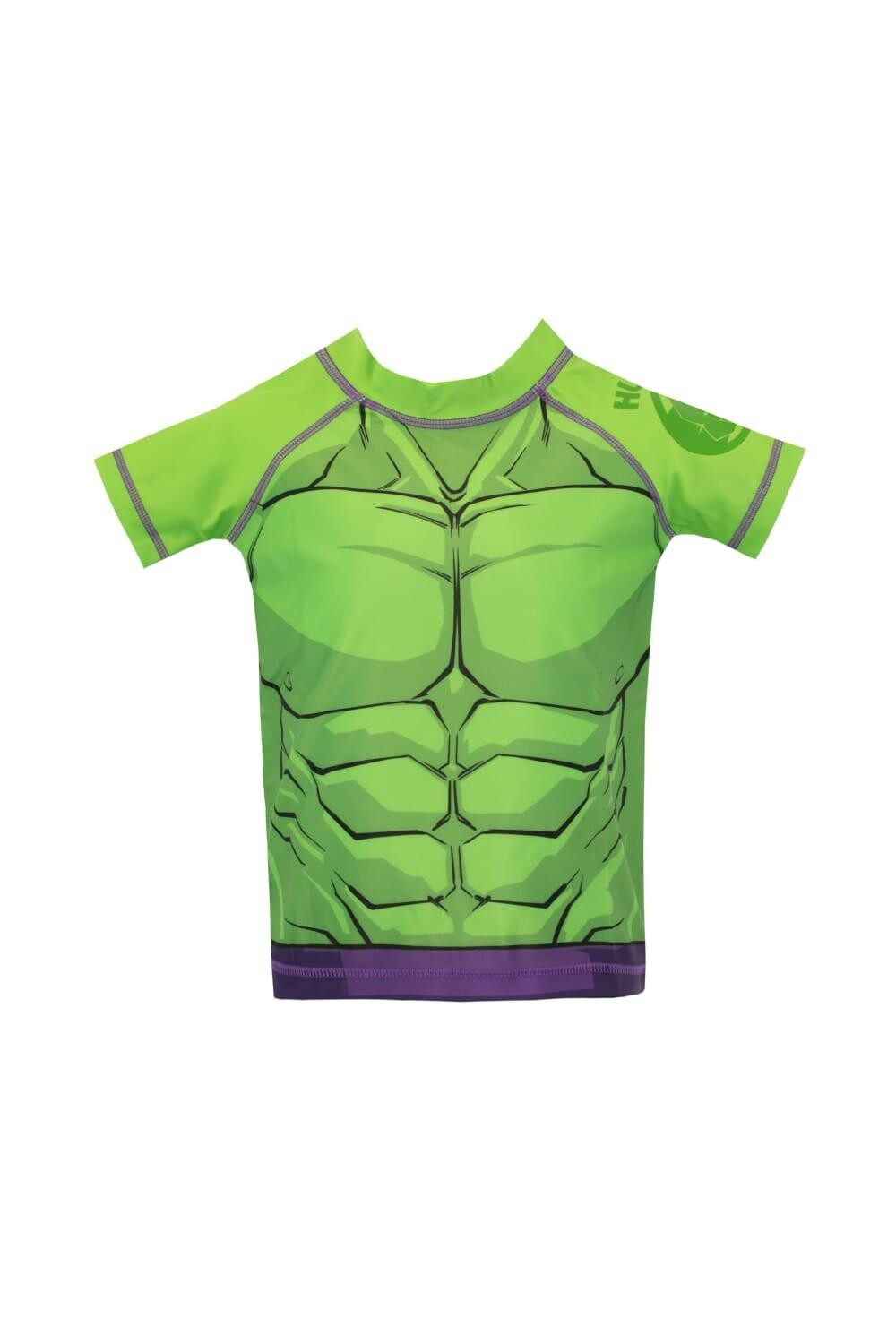 Комплект для плавания из двух частей The Incredible Hulk Avengers Marvel, зеленый — фото 2