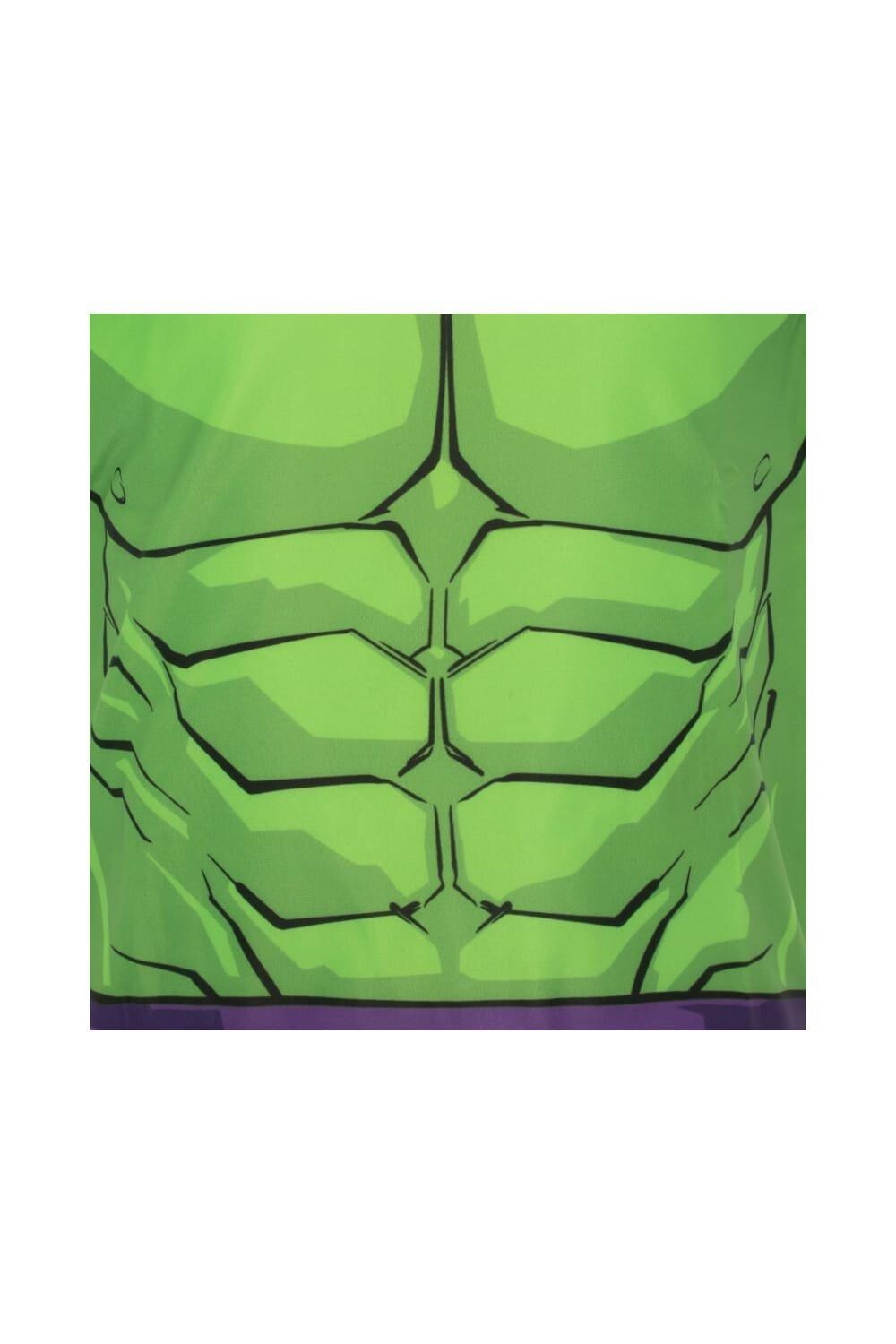 Комплект для плавания из двух частей The Incredible Hulk Avengers Marvel, зеленый — фото 3