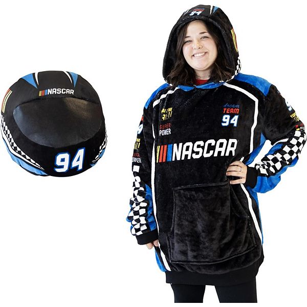 

Унисекс одеяло-худи с капюшоном и подушкой NASCAR Snugible - реверсивное Plushible