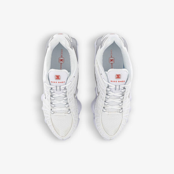 Кроссовки Shox TL с низким берцем из кожи, сетки и ракушек Nike, белый — фото 2