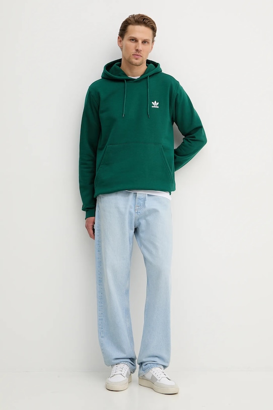 Толстовка essentials Adidas Originals, зеленый — фото 2