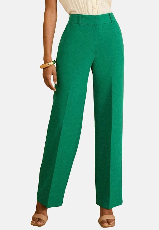 

Брюки PETITE FIT HIGH WAIST WIDE LEG TAILORED Love & Roses, зеленый