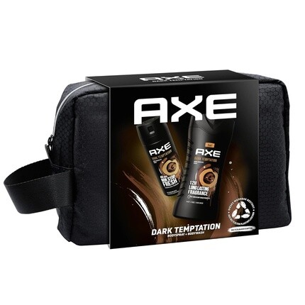 

Подарочный набор Axe Dark Temptation: спрей для тела, гель для душа и косметичка Axe/Lynx