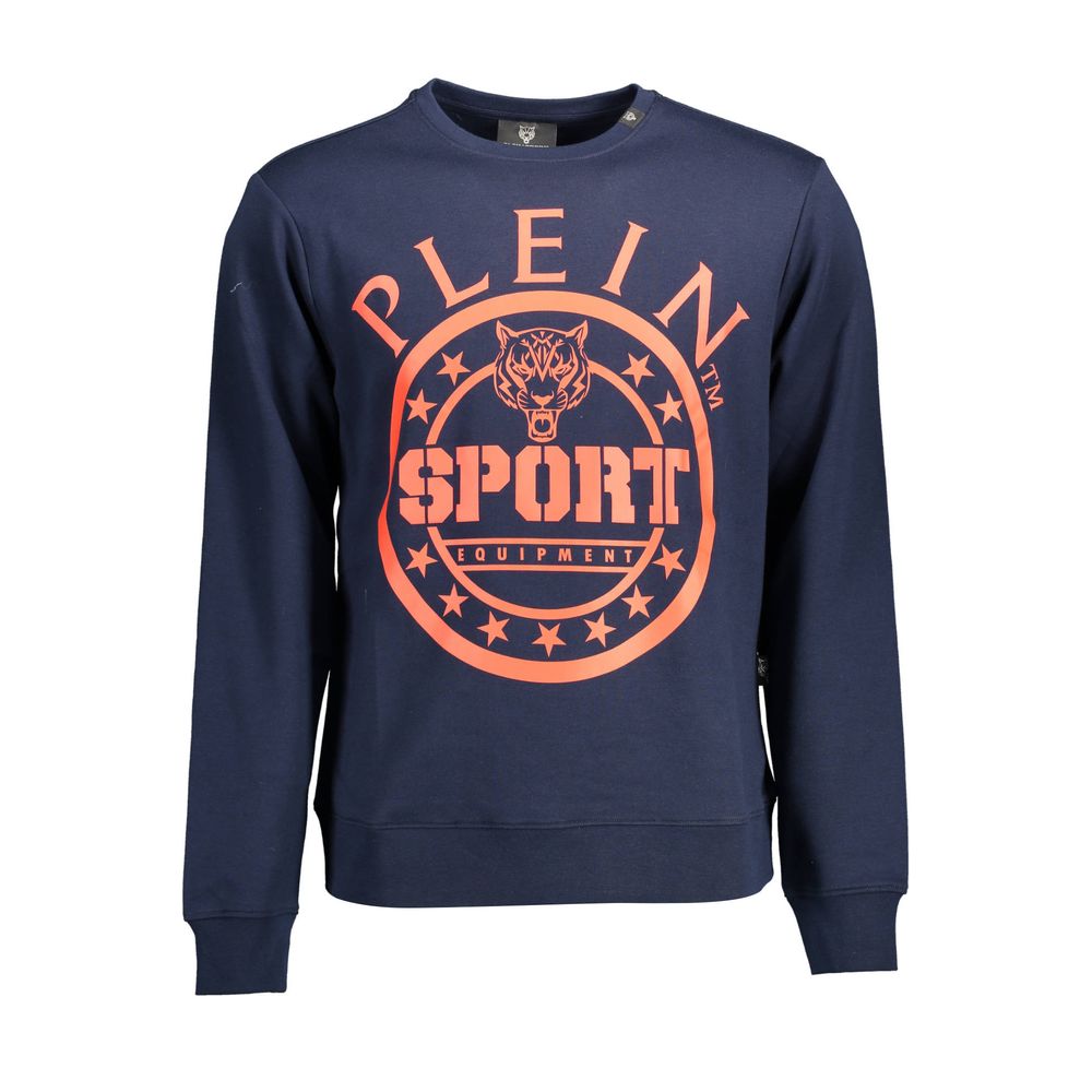 

Синий хлопковый мужской свитер Plein Sport