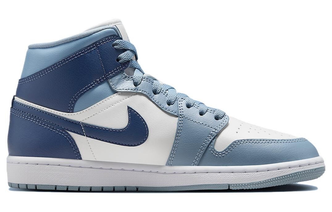 Кроссовки Nike Air Jordan 1 Mid, синий/белый — фото 3
