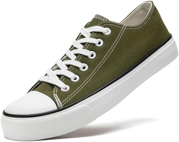 

Кеды Xraehni из холщовой ткани для женщин и мужчин, низкие, на шнурках, модные кроссовки, классические повседневные обувь для прогулок, удобные и дышащие, зеленый