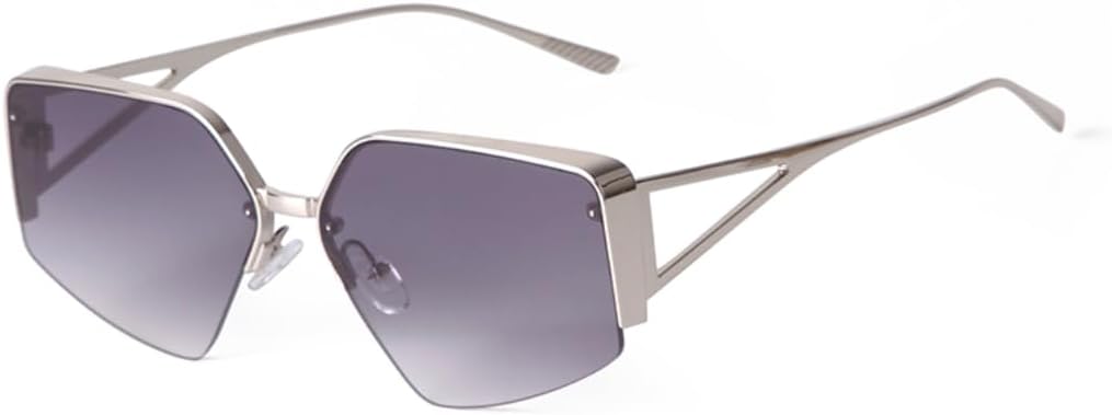 

Солнцезащитные очки с защитой UV400 | Металлическая оправа, градиентные серые линзы | Для женщин и мужчин, для занятий спортом на открытом воздухе и вождения DSVIGF, 05