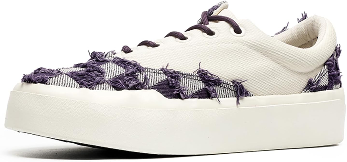 

Мужские модные кроссовки SPWAGYM, тканевые, повседневные, для скейтборда и тенниса, на шнуровке, для прогулок, фиолетовый