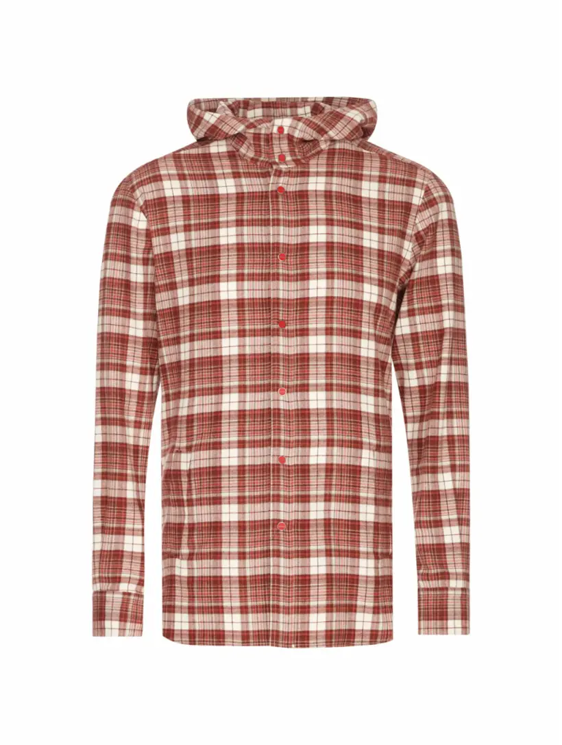 

Хлопковая рубашка с капюшоном Kiton, мультиколор