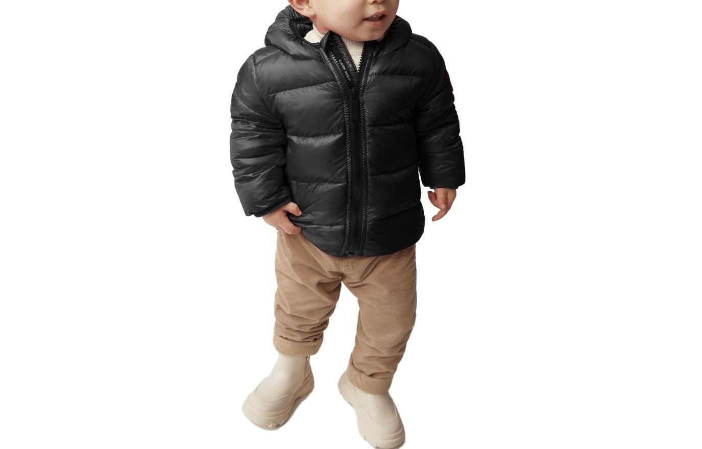 Canada Goose Пуховик Baby Crofton Hoody Black для младенцев и малышей