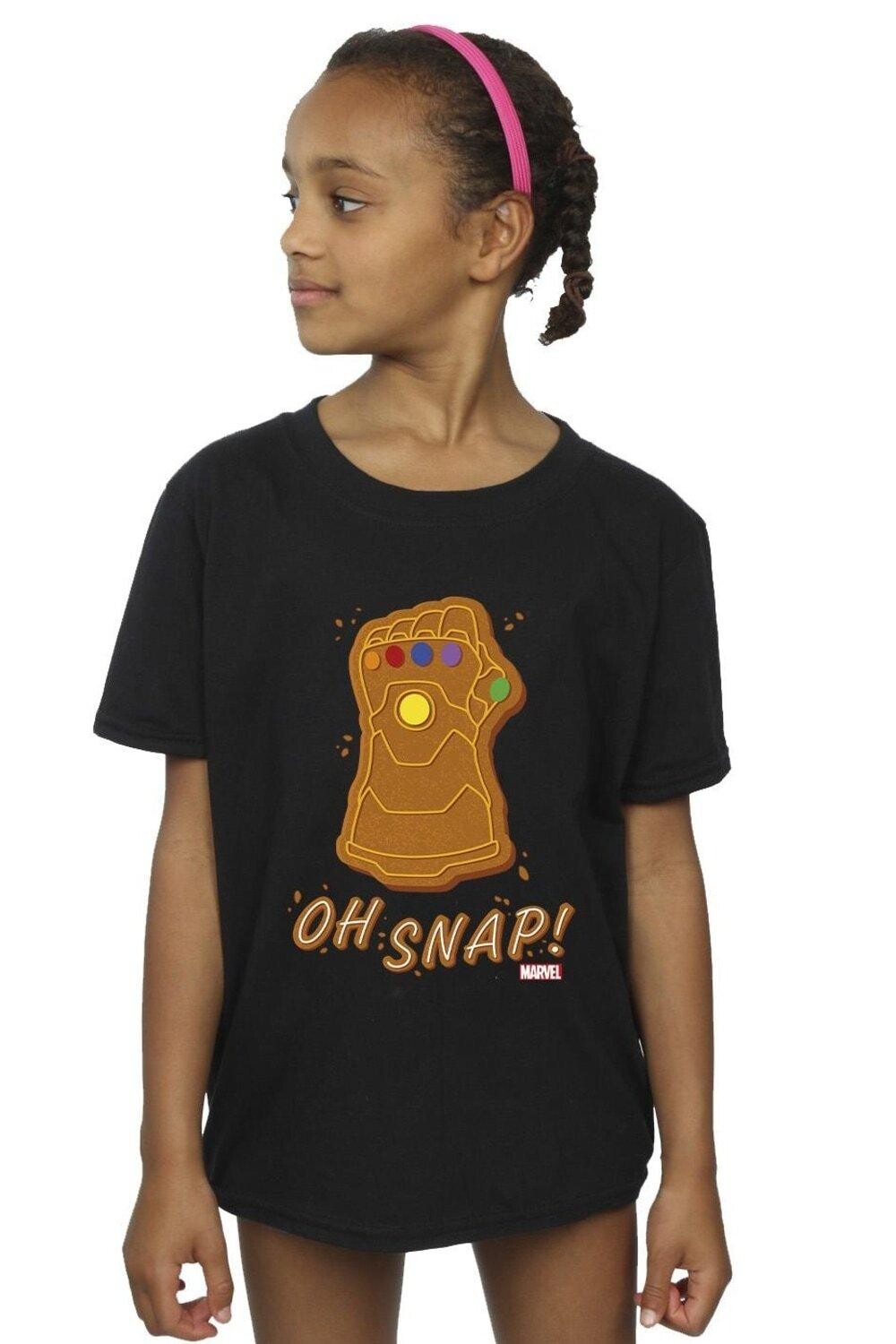 

Хлопковая футболка Thanos Oh Snap Marvel, черный