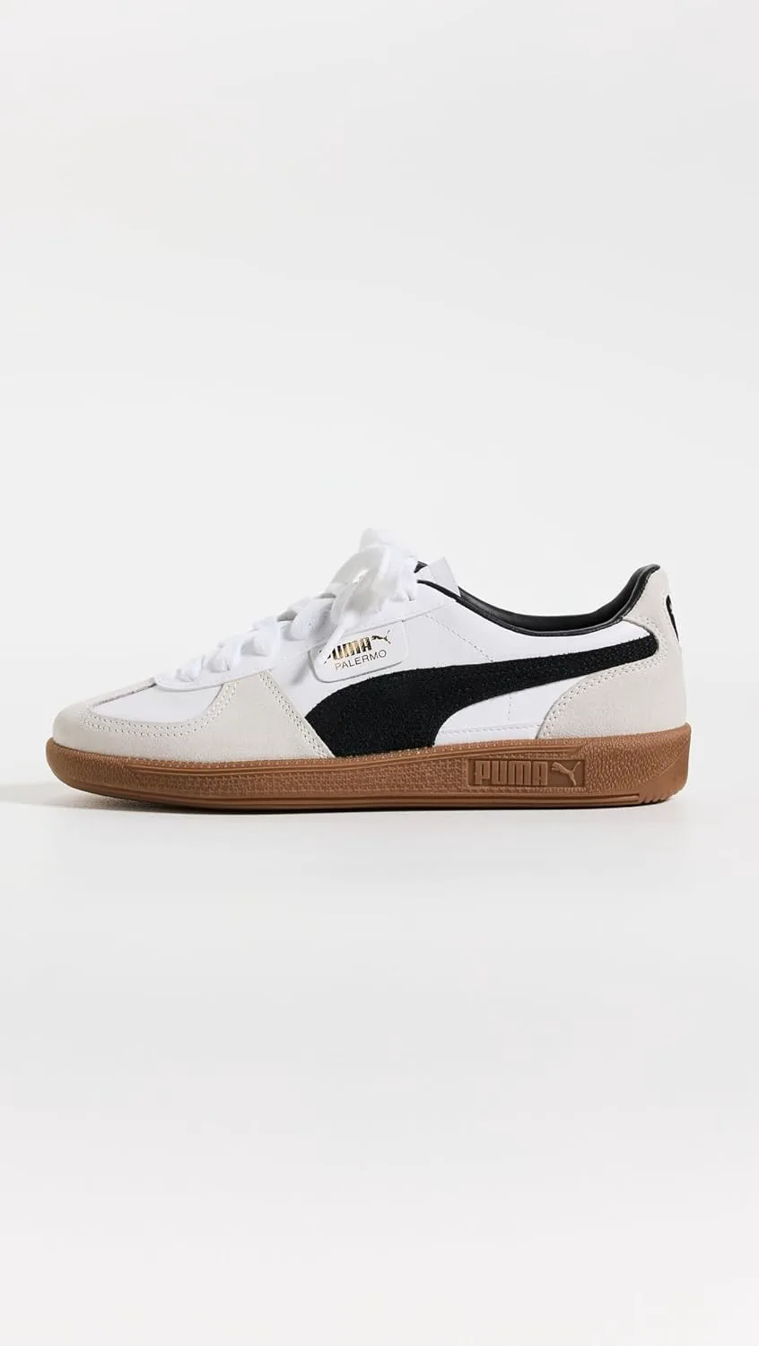 Мужские кожаные туфли Puma Palermo, белый/серый — фото 3
