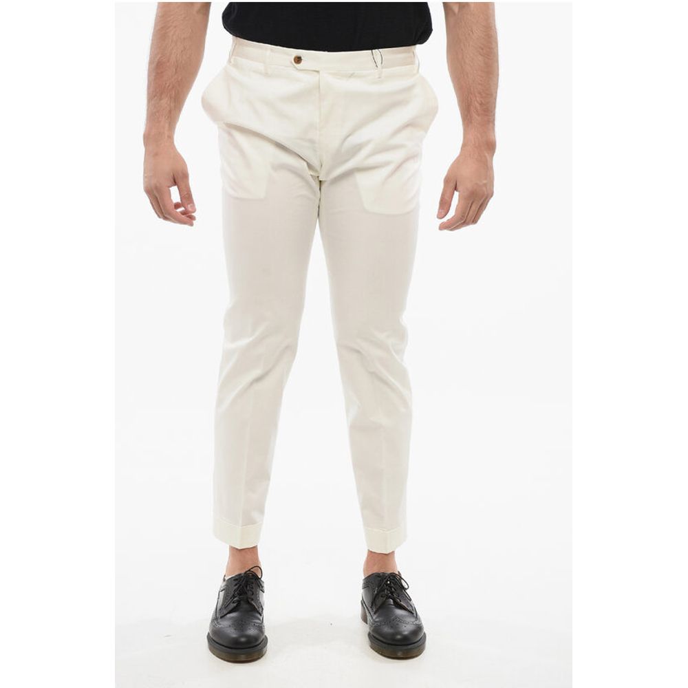 

Хлопковые брюки с манжетами Corneliani, White
