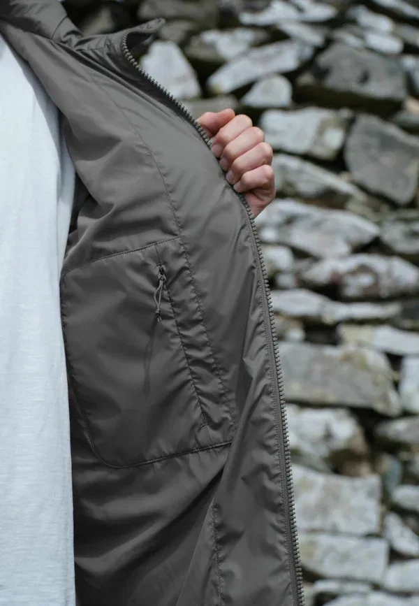 Куртка зимняя пуховик Regular fit Next, термостойкая, водоотталкивающая, прорезиненная, серый — фото 4