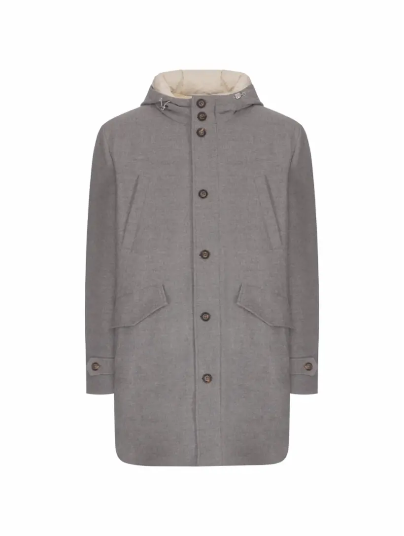 

Шерстяной пуховик Eleventy, серый