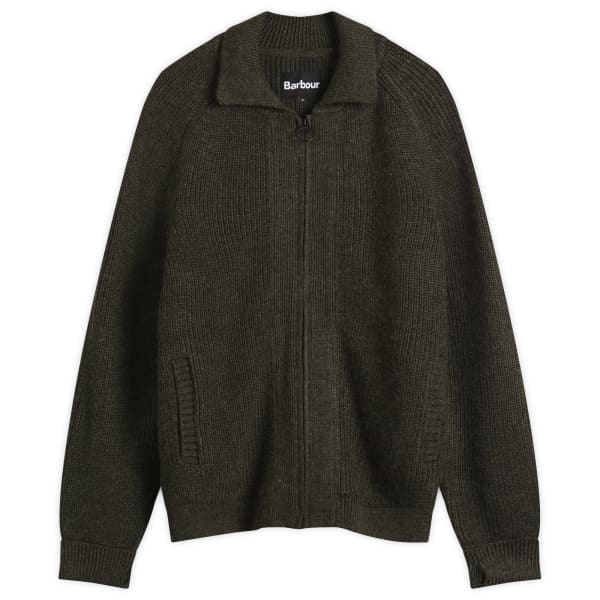 

Кардиган Heritage + garthman на молнии Barbour, оливковый ink