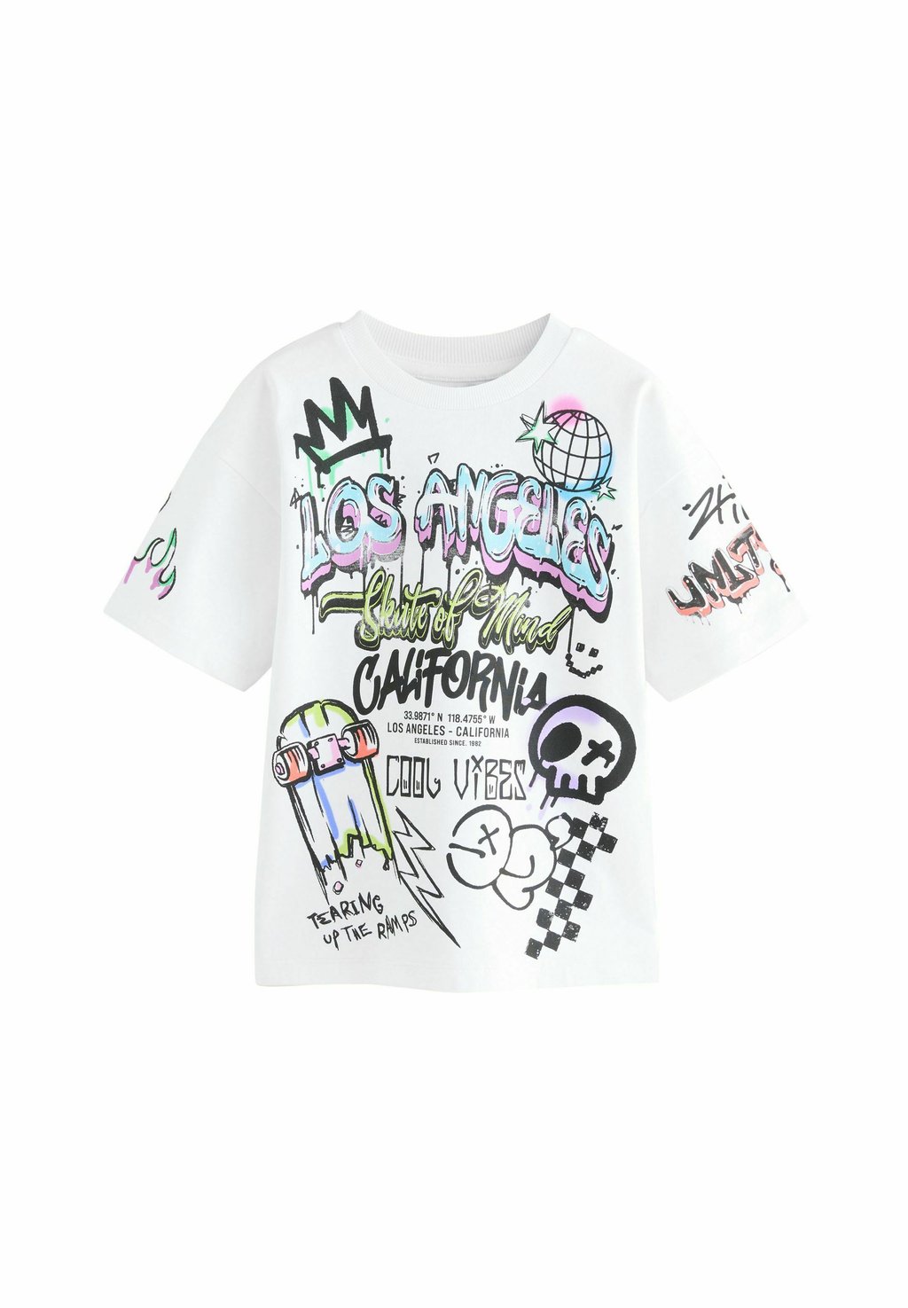 

Футболка с принтом SHORT SLEEVE GRAPHIC STANDARD Next, белый