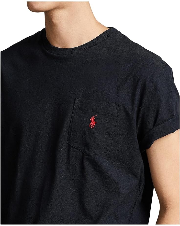 Футболка Polo Ralph Lauren Classic Fit Pocket, цвет RL Black — фото 3