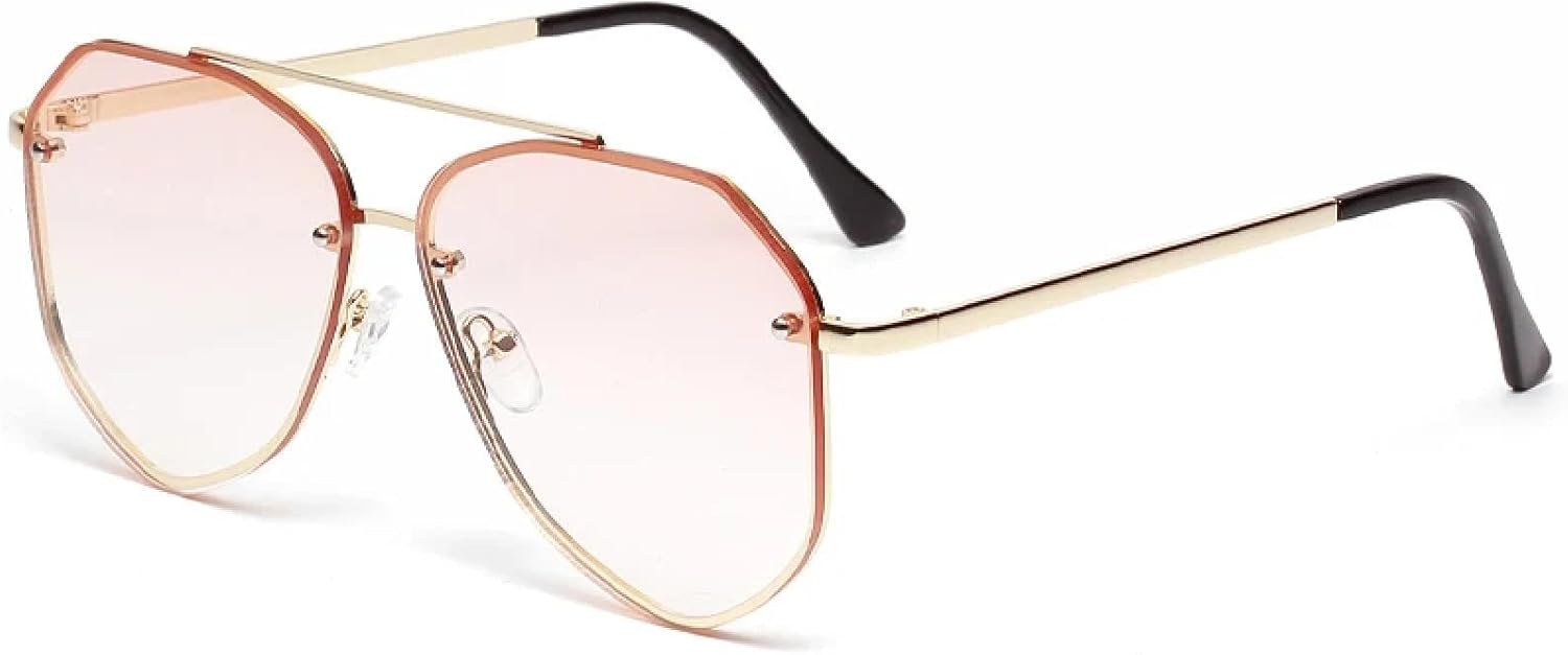 

Ретро круглые солнцезащитные очки для мужчин и женщин, роскошные металлические винтажные многоугольные солнцезащитные очки с золотистым покрытием, защита от УФ-излучения UV400 TKKTLLT, Gradient Pink