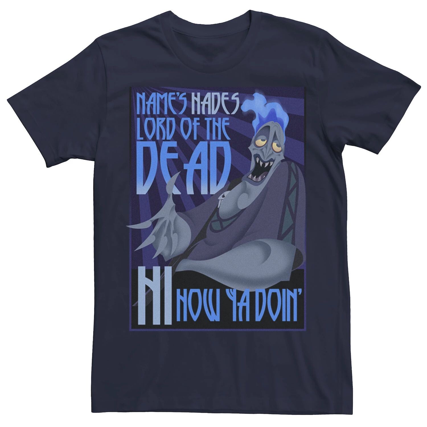 

Мужская футболка 's Hercules The Name's Hades Quote, Синяя Disney, синий