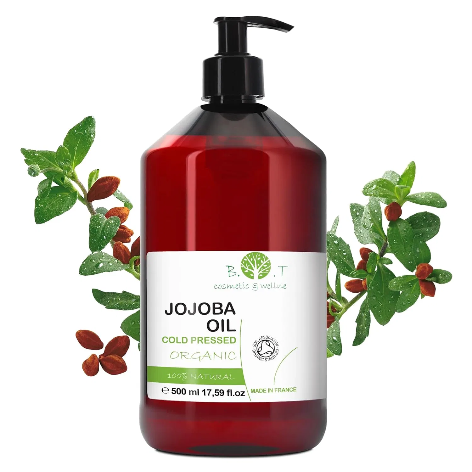 Органическое масло жожоба для лица, глаз и волос, 500 мл B.O.T Cosmetic & Wellness