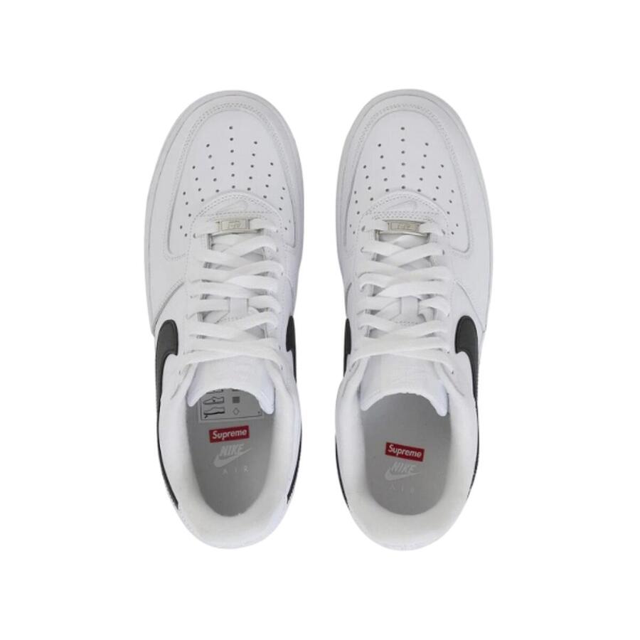 NIKE Кроссовки Air Force 1 Low Supreme белые чёрные — фото 2