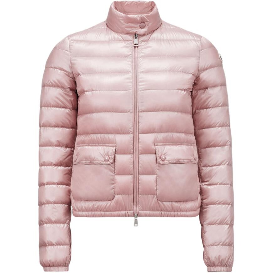 Пуховик женский светло-розовый Moncler, светло-розовый