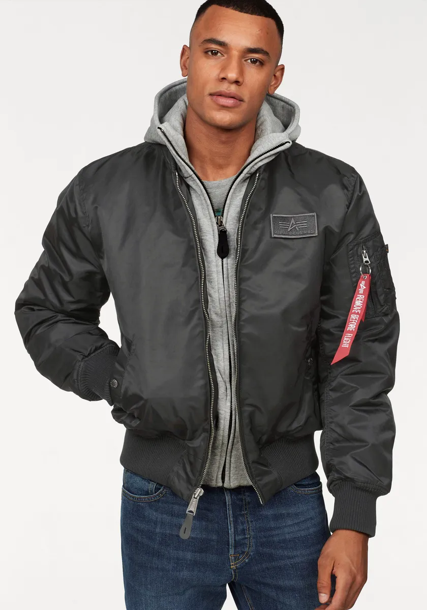 

Куртка-бомбер Alpha Industries "MA-1 D-TEC", с капюшоном, цвет 03 Black