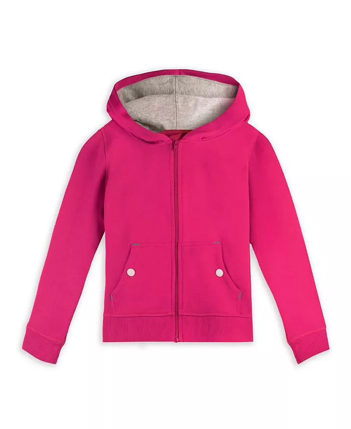 

Детская худи с карманом на молнии из органического хлопка Fair Trade Mightly, розовый