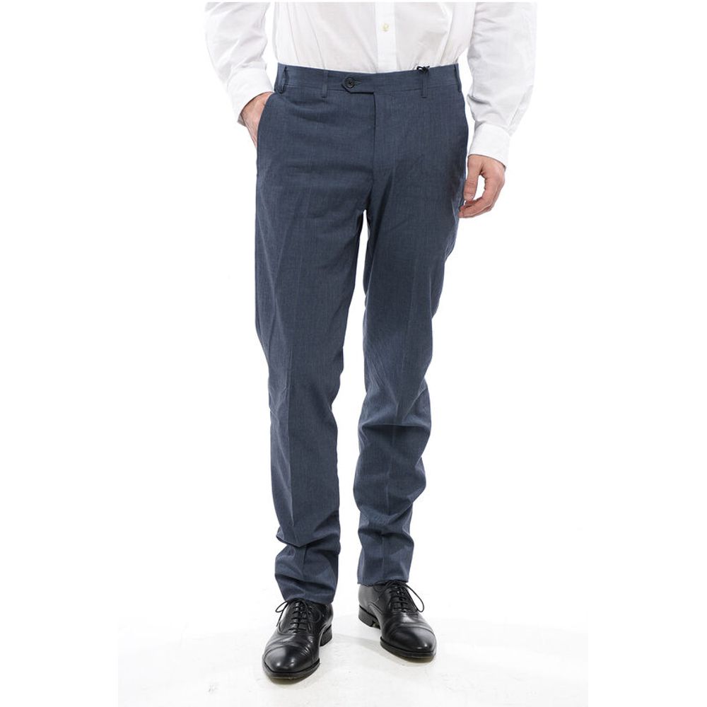 

CC COLLECTION Хлопковые брюки RIGHT с карманами потайного покроя Corneliani, Blue