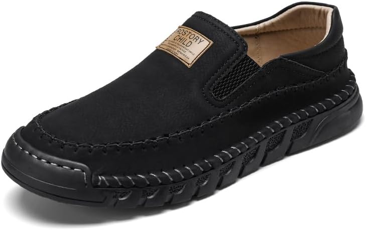 

Мужские мокасины с противоскользящей подошвой для улицы, легкие прогулочные туфли, модные классические деловые туфли, мягкая повседневная обувь Asifn, черный