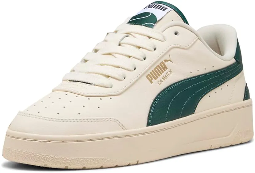 Мужские кроссовки PUMA Ca Match Premium с шнуровкой для повседневной носки - белые, белый — фото 2