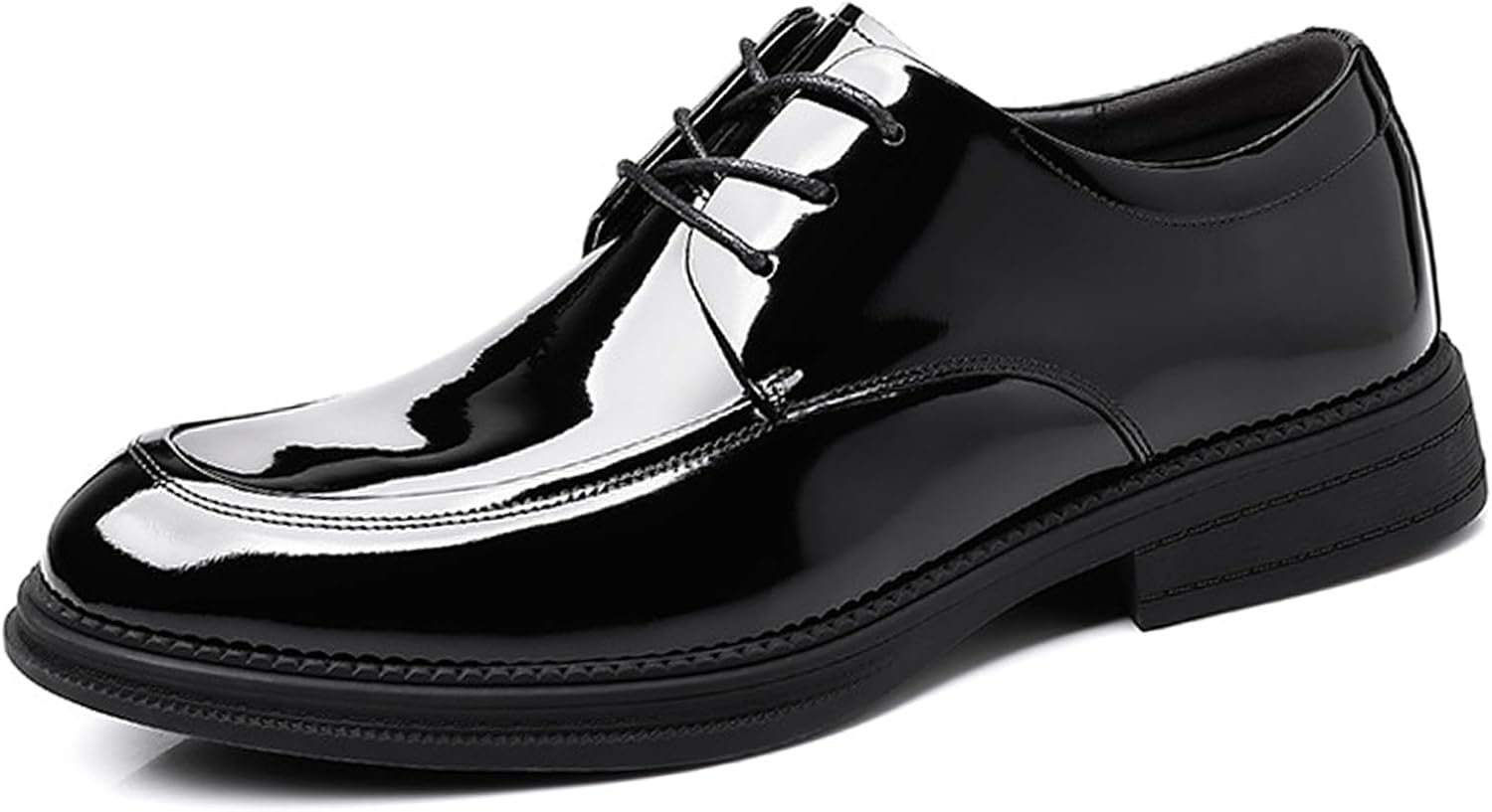 

Мужские оксфорды из лакированной кожи для бизнеса, шнурованные дерби для офиса, стильные туфли для вечеринки и свадьбы Difaback, черный