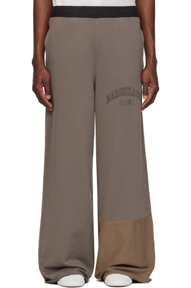 

Коричневые потертые спортивные штаны MM6 Maison Margiela
