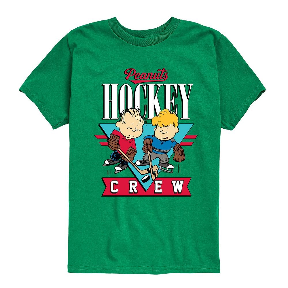 

Футболка с рисунком Peanuts Hockey Crew для мальчиков 8–20 лет Licensed Character, зеленый