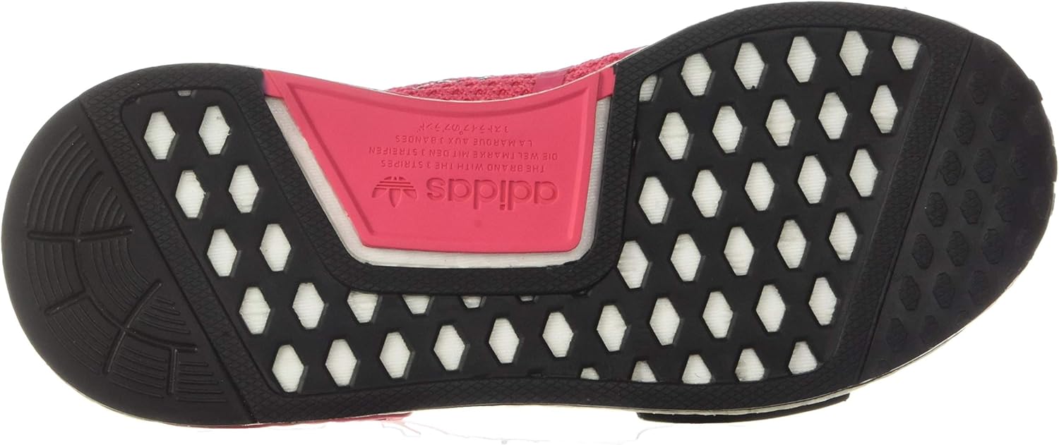 Кроссовки adidas Originals NMDr1 для детей и унисекс, белый/черный/розовый — фото 4
