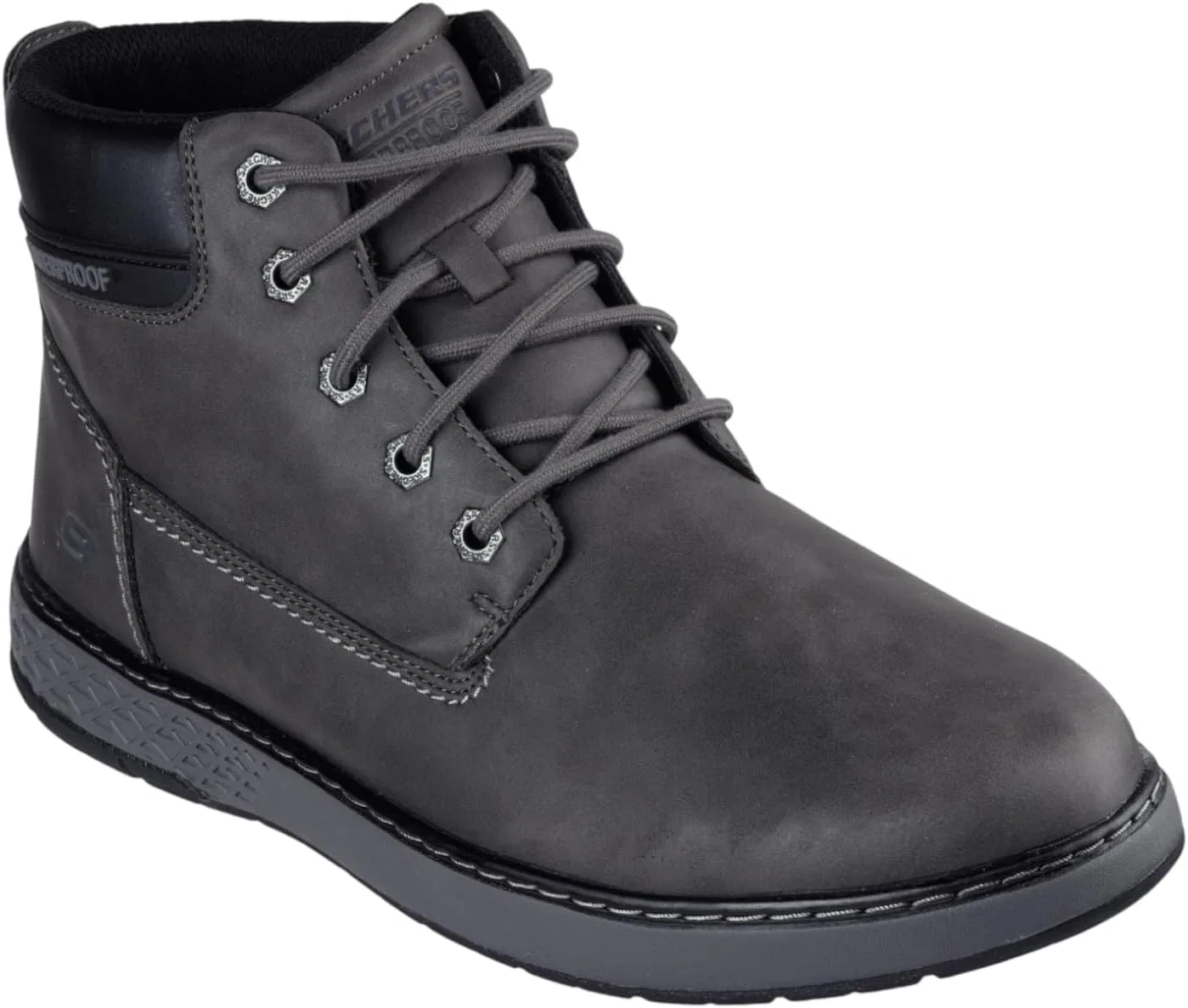 Мужские ботильоны Skechers Garlan Deno, Charcoal Synthetic — фото 3